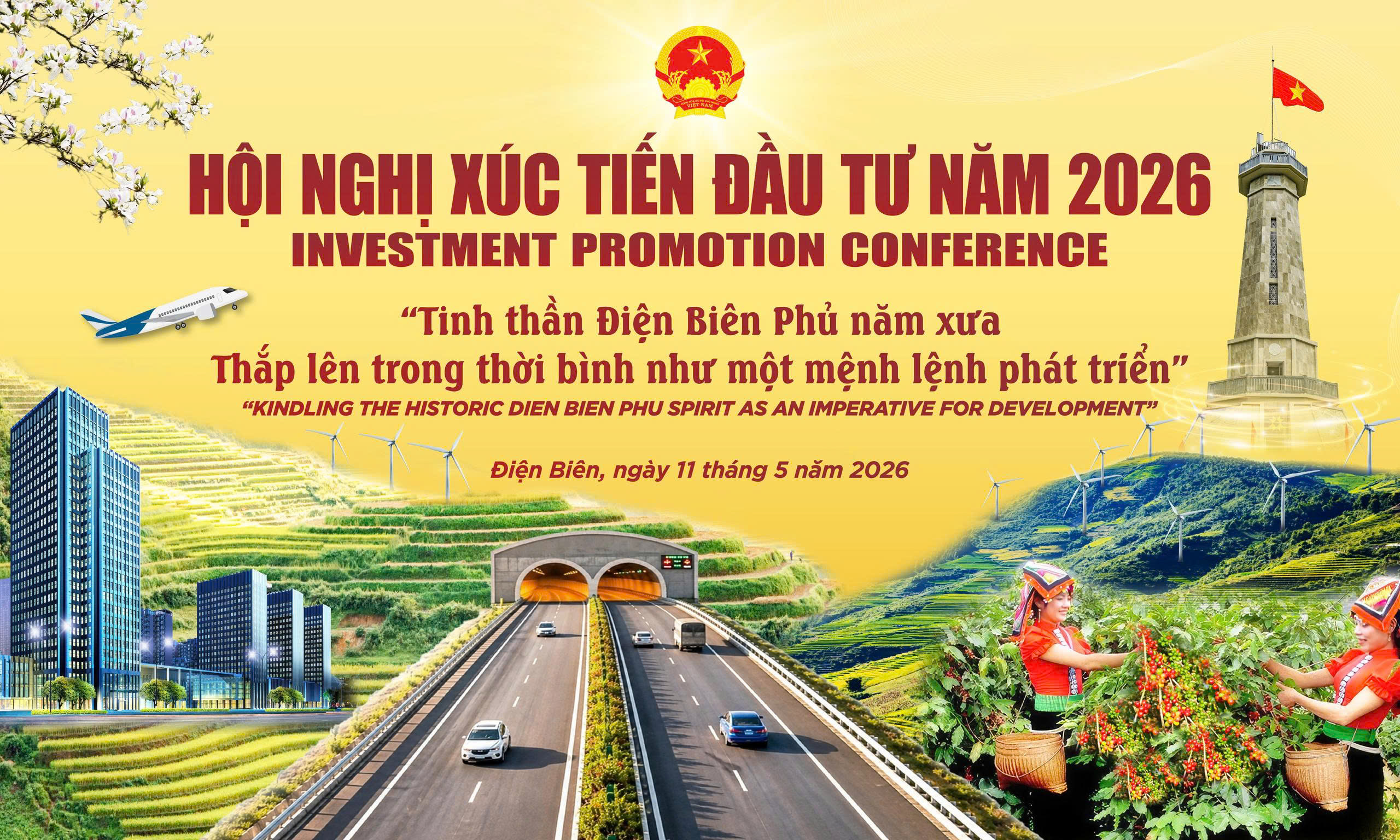Ph&aacute;t biểu đ&aacute;p từ, tiếp thu &yacute; kiến chỉ đạo  của l&atilde;nh đạo Đảng, Nh&agrave; nước của B&iacute; thư Tỉnh ủy Trần Tiến Dũng tại Hội nghị X&uacute;c tiến đầu tư tỉnh Điện Bi&ecirc;n năm 2026