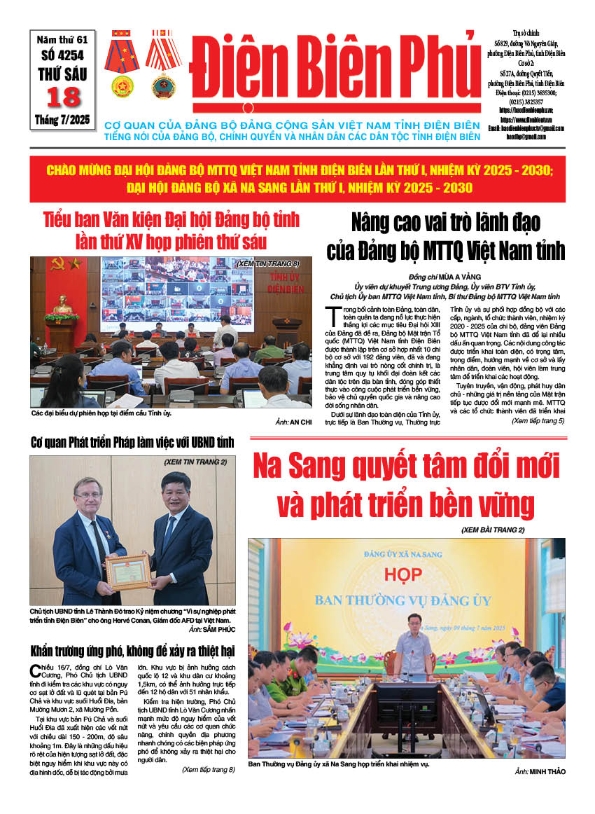 B&aacute;o thời sự Số b&aacute;o thứ s&aacute;u,ng&agrave;y 18 th&aacute;ng 7 năm 2025