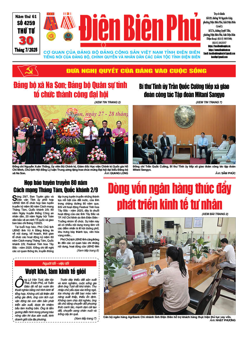 B&aacute;o thời sự Số b&aacute;o thứ tư,ng&agrave;y 30 th&aacute;ng 7 năm 2025