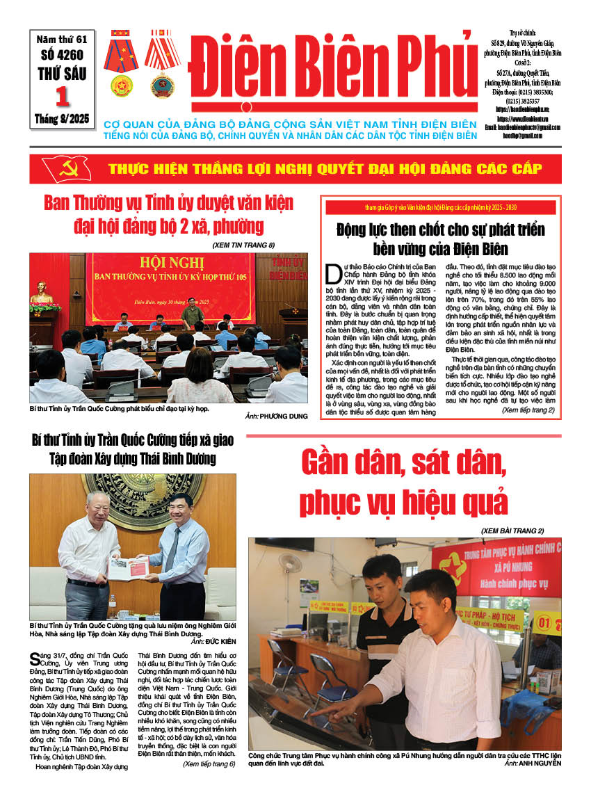 B&aacute;o thời sự Số b&aacute;o thứ s&aacute;u,ng&agrave;y 01 th&aacute;ng 8 năm 2025