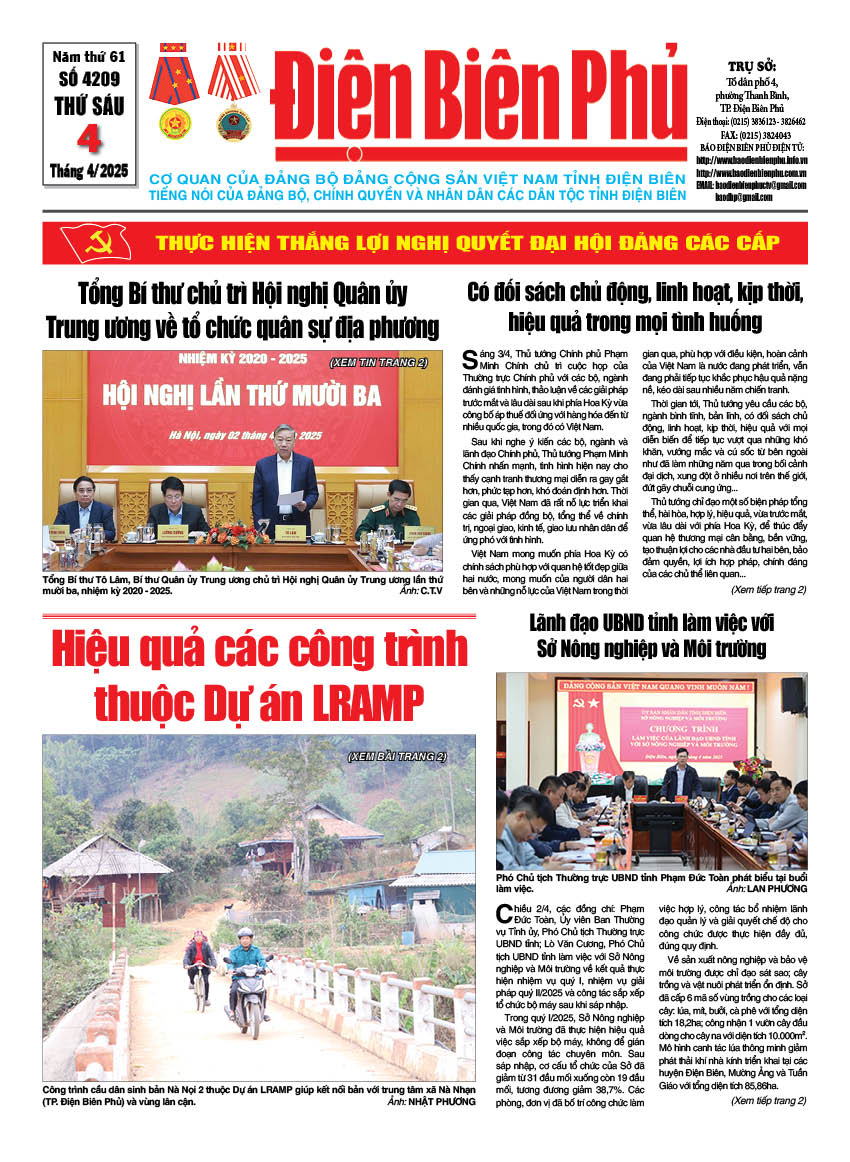 B&aacute;o thời sự Số b&aacute;o thứ s&aacute;u,ng&agrave;y 04 th&aacute;ng 4 năm 2025