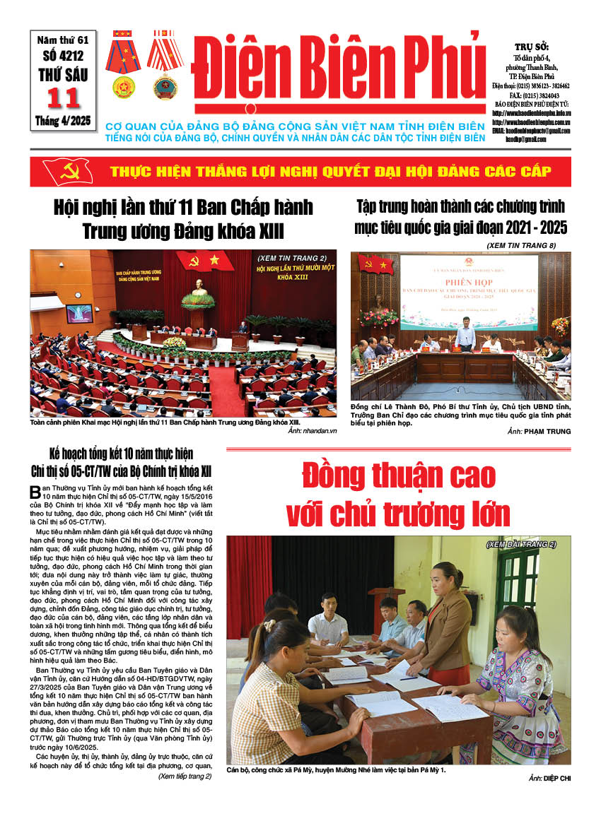 B&aacute;o thời sự Số b&aacute;o thứ s&aacute;u,ng&agrave;y 11 th&aacute;ng 4 năm 2025