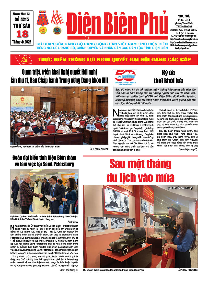 B&aacute;o thời sự Số b&aacute;o thứ s&aacute;u,ng&agrave;y 18 th&aacute;ng 4 năm 2025