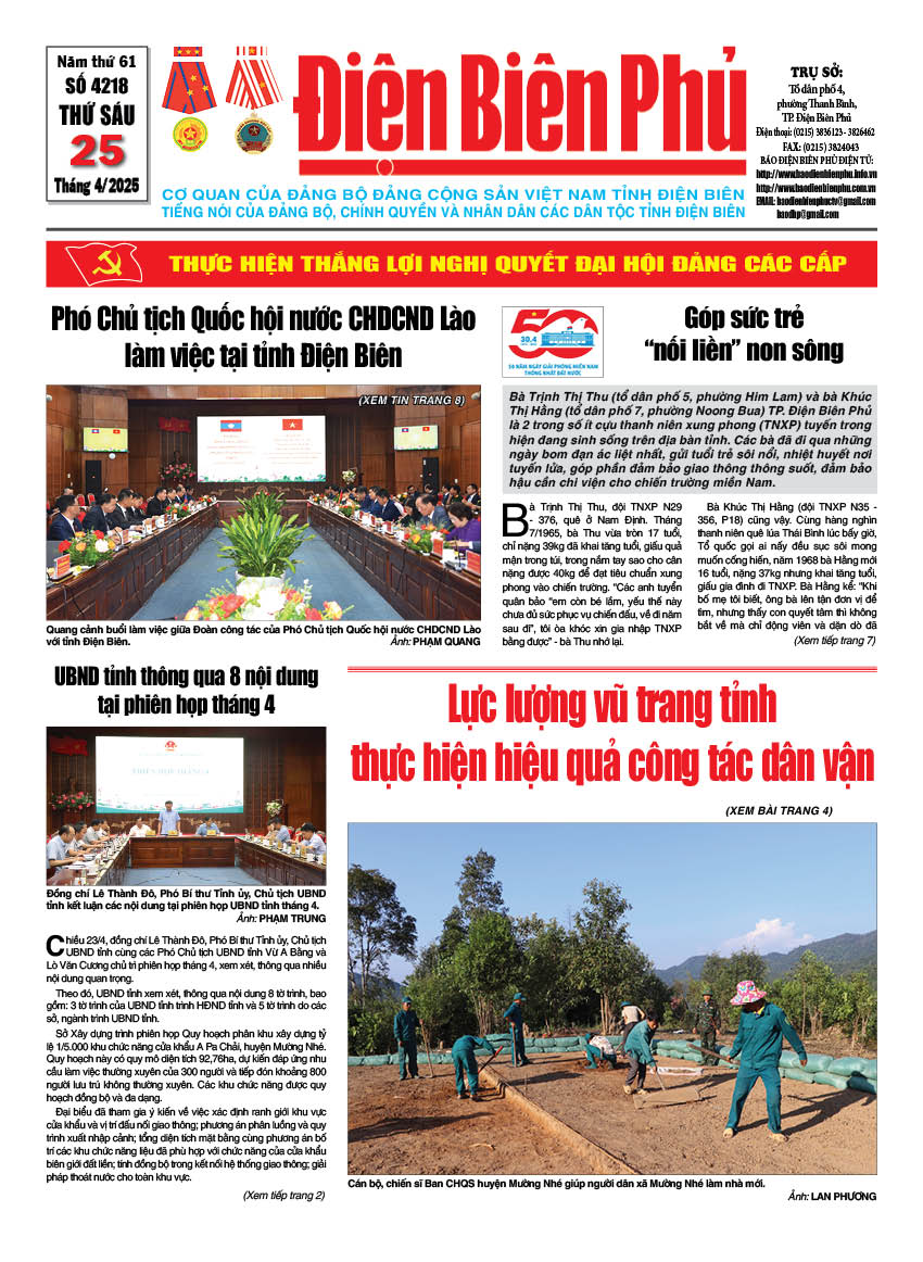 B&aacute;o thời sự Số b&aacute;o thứ s&aacute;u,ng&agrave;y 25 th&aacute;ng 4 năm 2025