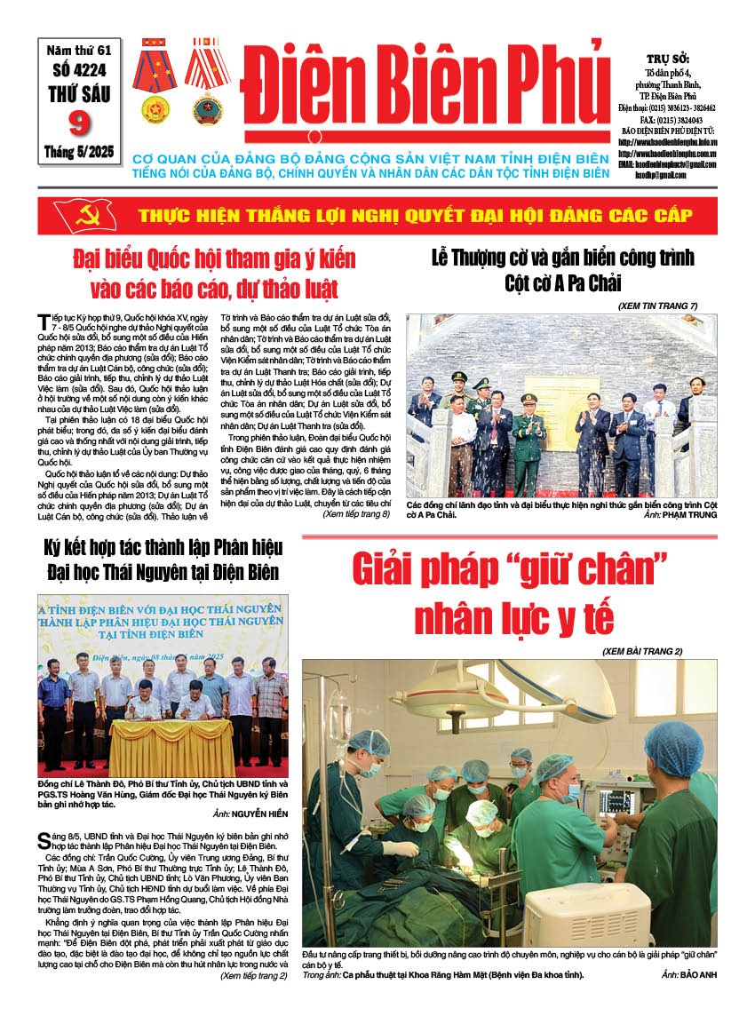 B&aacute;o thời sự Số b&aacute;o thứ s&aacute;u,ng&agrave;y 09 th&aacute;ng 5 năm 2025