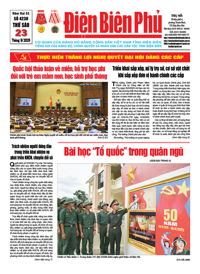 B&aacute;o thời sự Số b&aacute;o thứ s&aacute;u,ng&agrave;y 23 th&aacute;ng 5 năm 2025