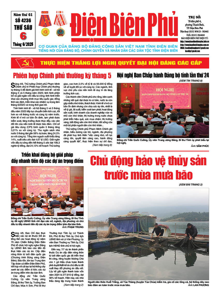 B&aacute;o thời sự Số b&aacute;o thứ s&aacute;u,ng&agrave;y 06 th&aacute;ng 6 năm 2025