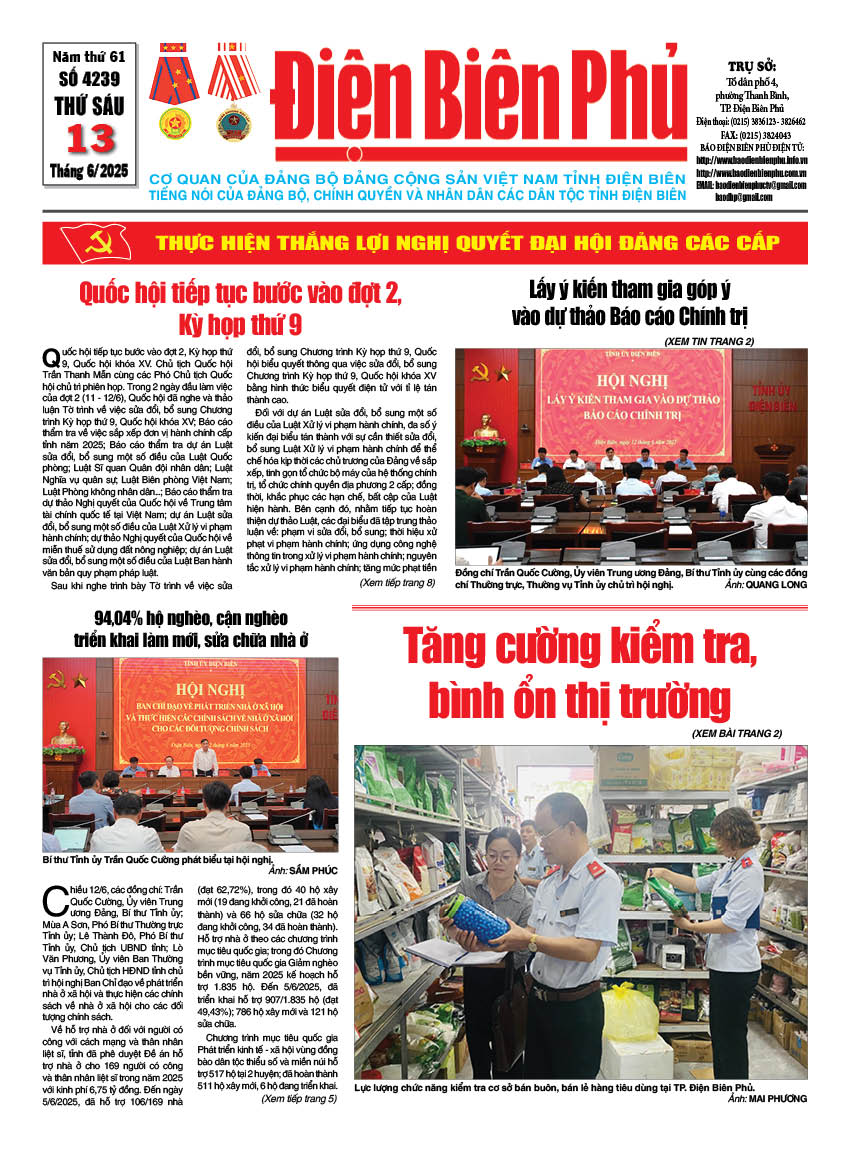 B&aacute;o thời sự Số b&aacute;o thứ s&aacute;u,ng&agrave;y 13 th&aacute;ng 6 năm 2025