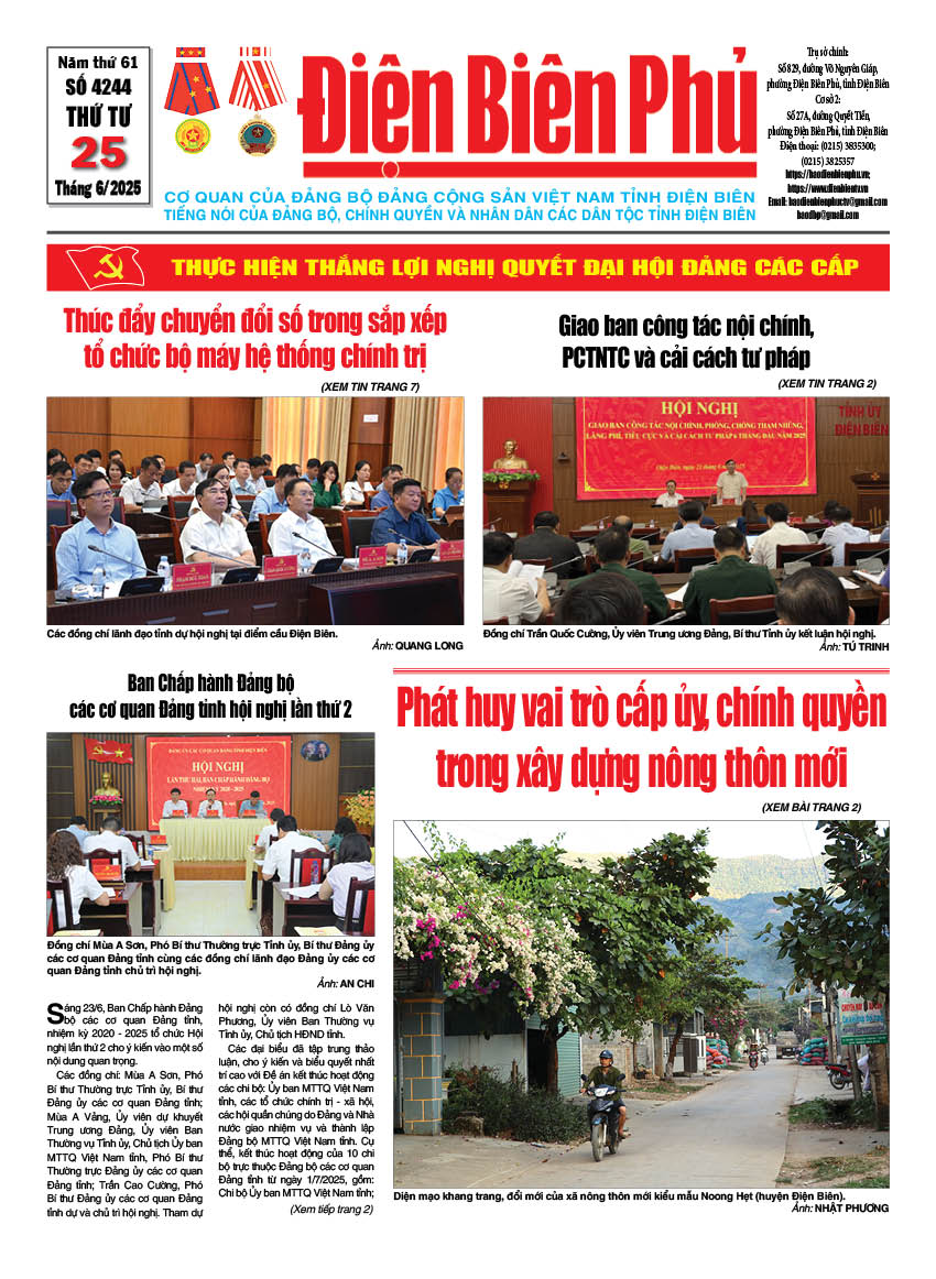 B&aacute;o thời sự Số b&aacute;o thứ tư,ng&agrave;y 25 th&aacute;ng 6 năm 2025