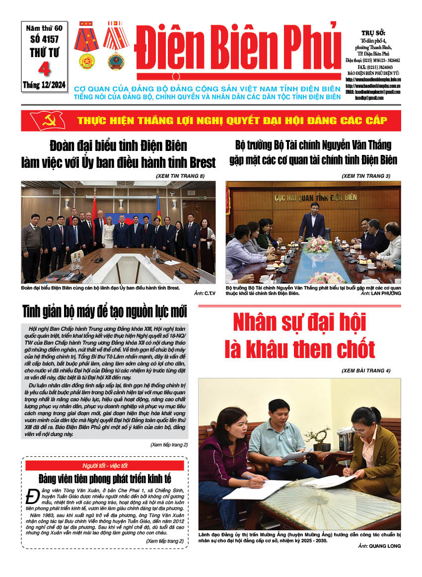 Số b&aacute;o thứ tư, ng&agrave;y 04 th&aacute;ng 12 năm 2024