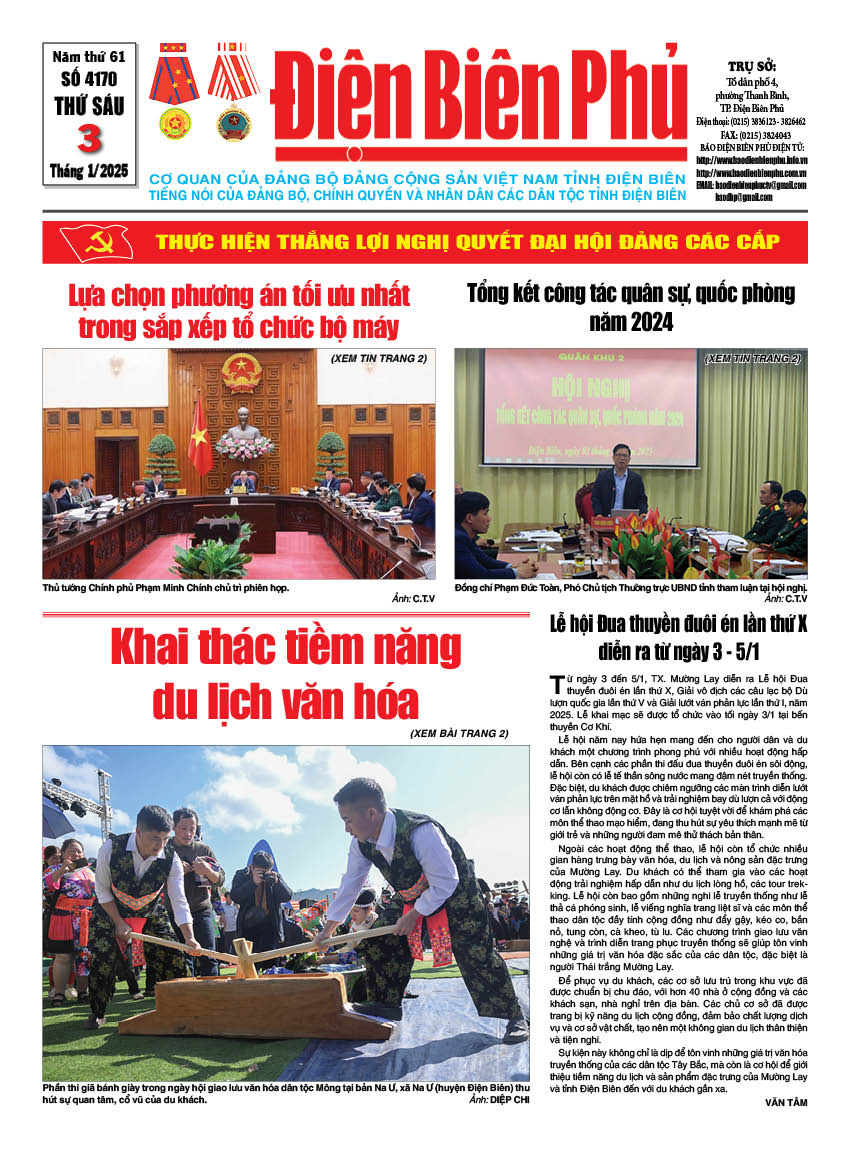 B&aacute;o thời sự Số b&aacute;o thứ s&aacute;u,ng&agrave;y 03 th&aacute;ng 1 năm 2025