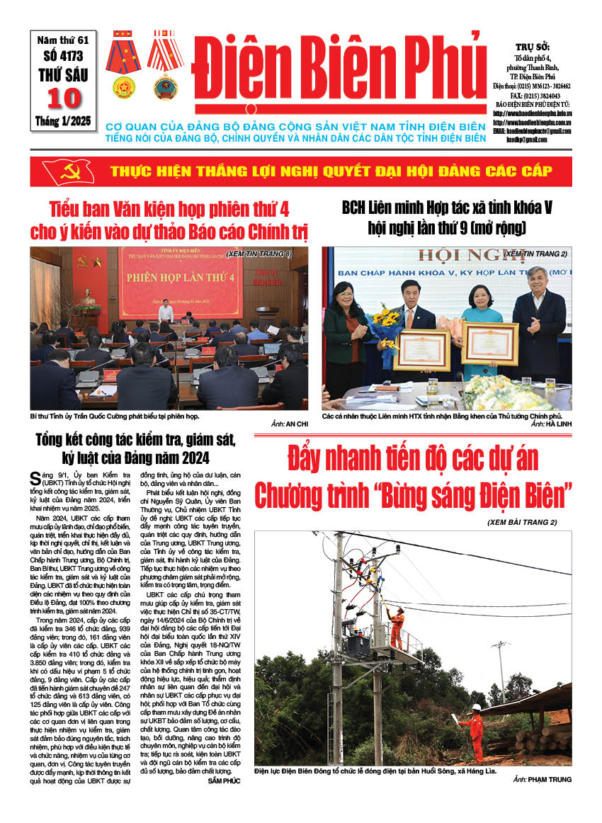 B&aacute;o thời sự Số b&aacute;o thứ s&aacute;u,ng&agrave;y 10 th&aacute;ng 1 năm 2025