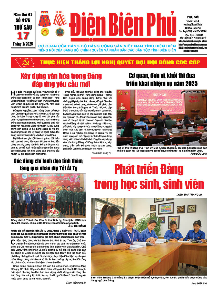 B&aacute;o thời sự Số b&aacute;o thứ s&aacute;u,ng&agrave;y 17 th&aacute;ng 1 năm 2025