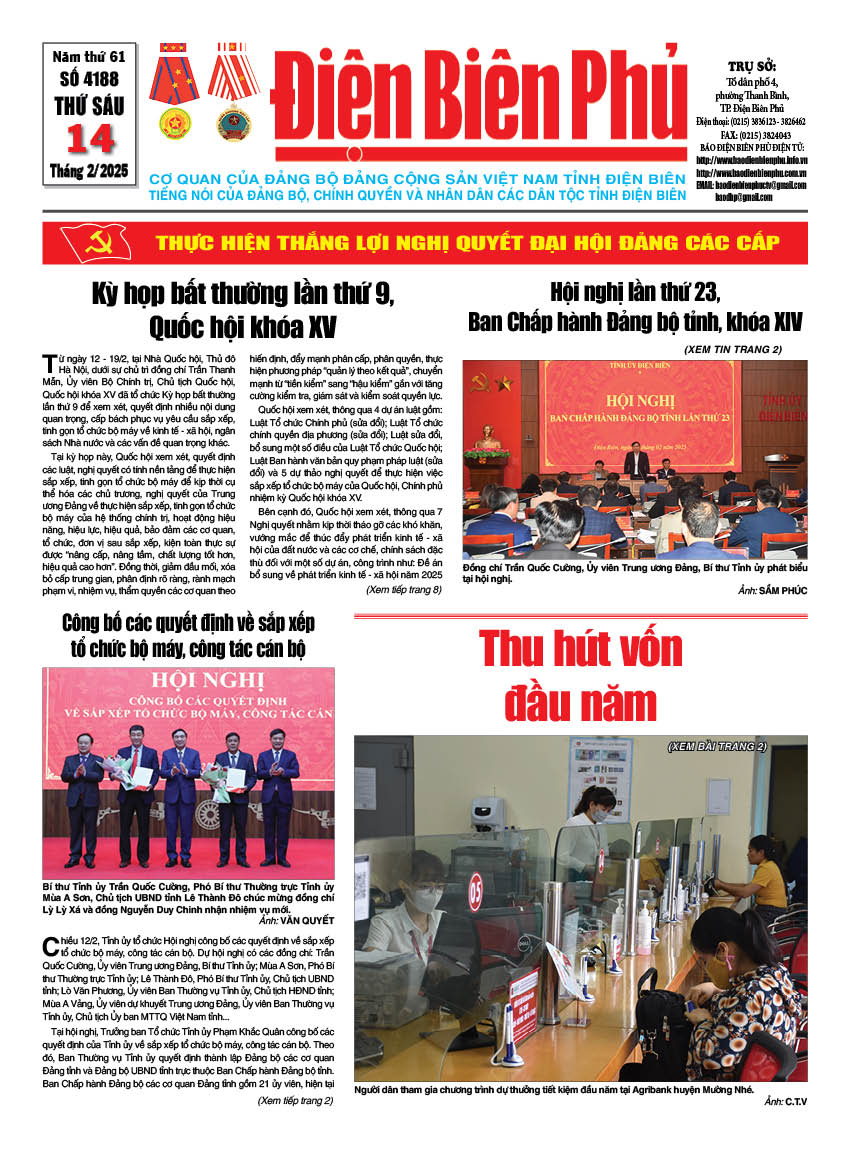 B&aacute;o thời sự Số b&aacute;o thứ s&aacute;u,ng&agrave;y 14 th&aacute;ng 2 năm 2025