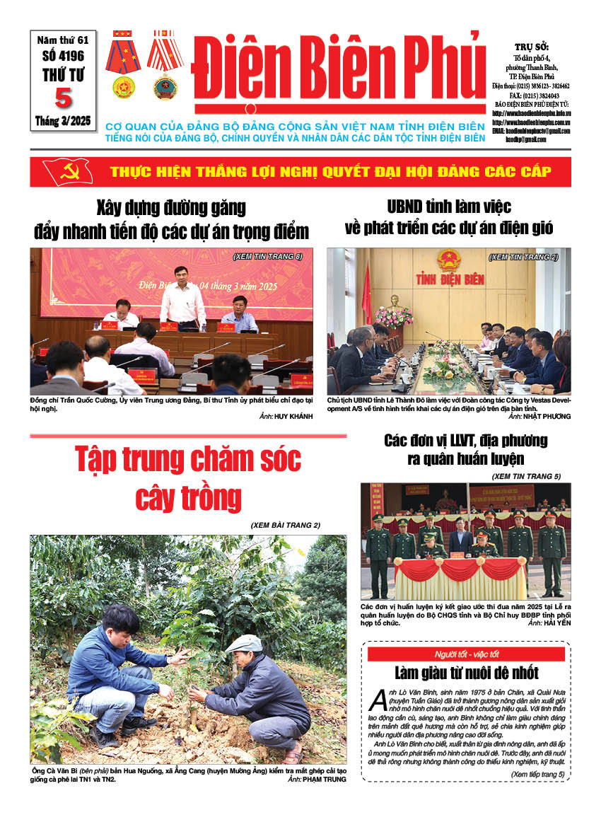 B&aacute;o thời sự Số b&aacute;o thứ tư,ng&agrave;y 05 th&aacute;ng 3 năm 2025