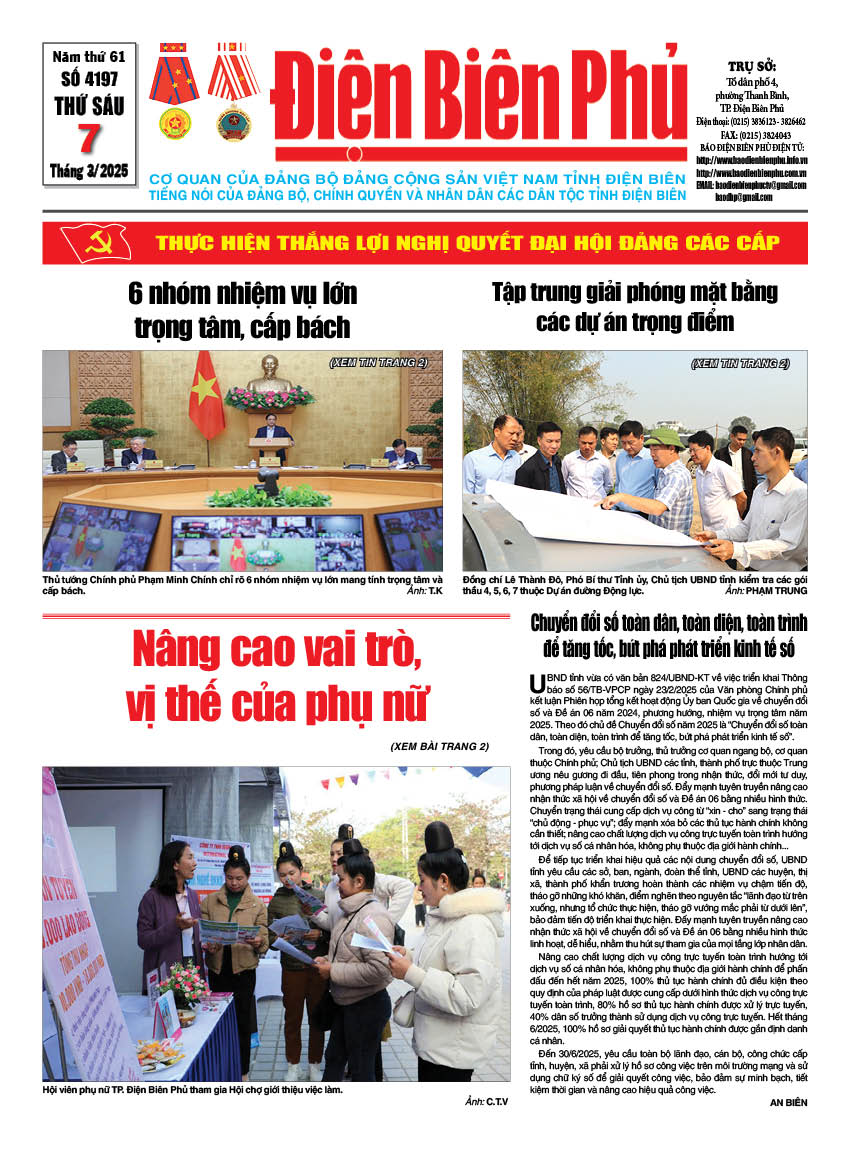 B&aacute;o thời sự Số b&aacute;o thứ s&aacute;u,ng&agrave;y 07 th&aacute;ng 3 năm 2025