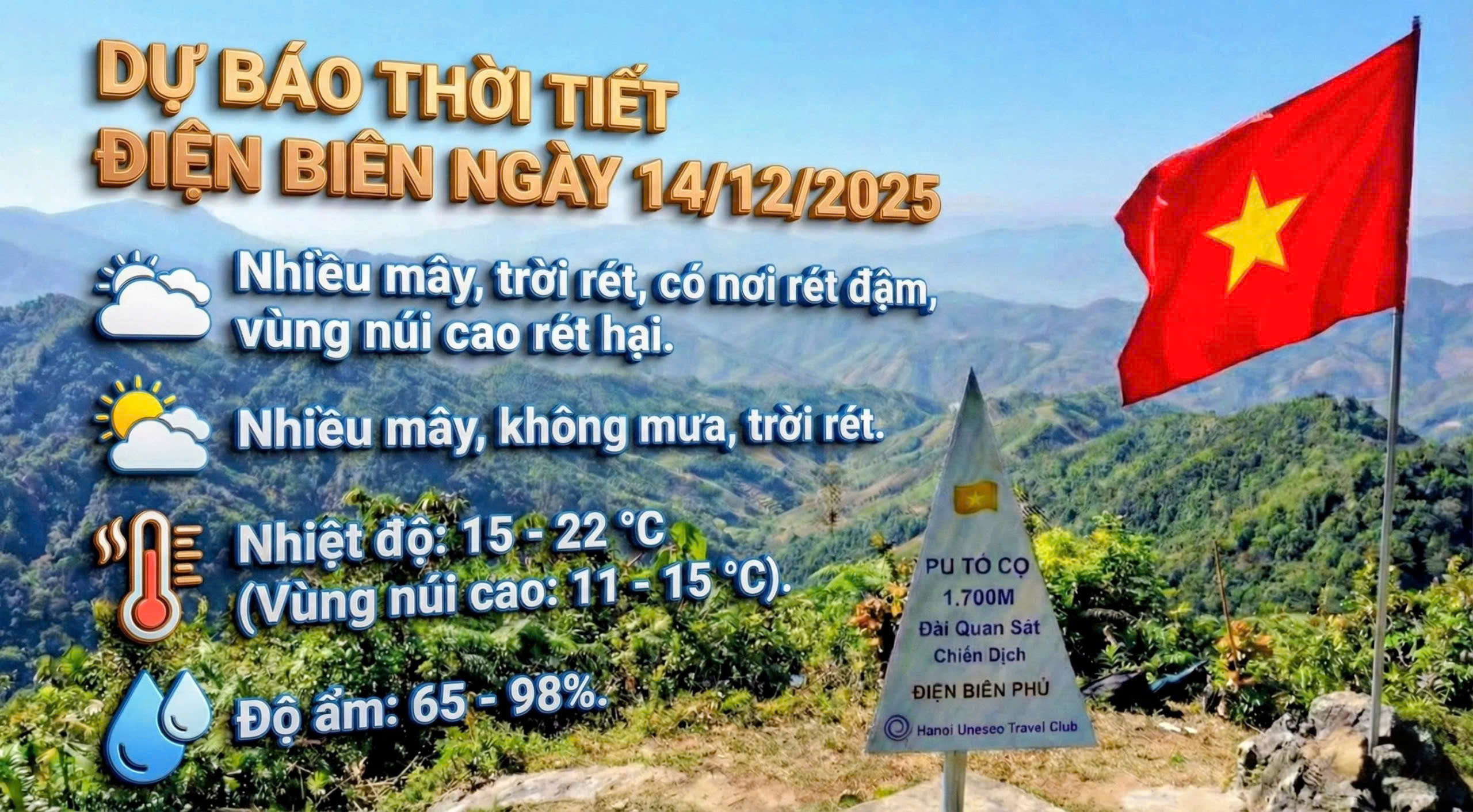 Bản tin Dự b&aacute;o thời tiết ng&agrave;y 14/12/2025