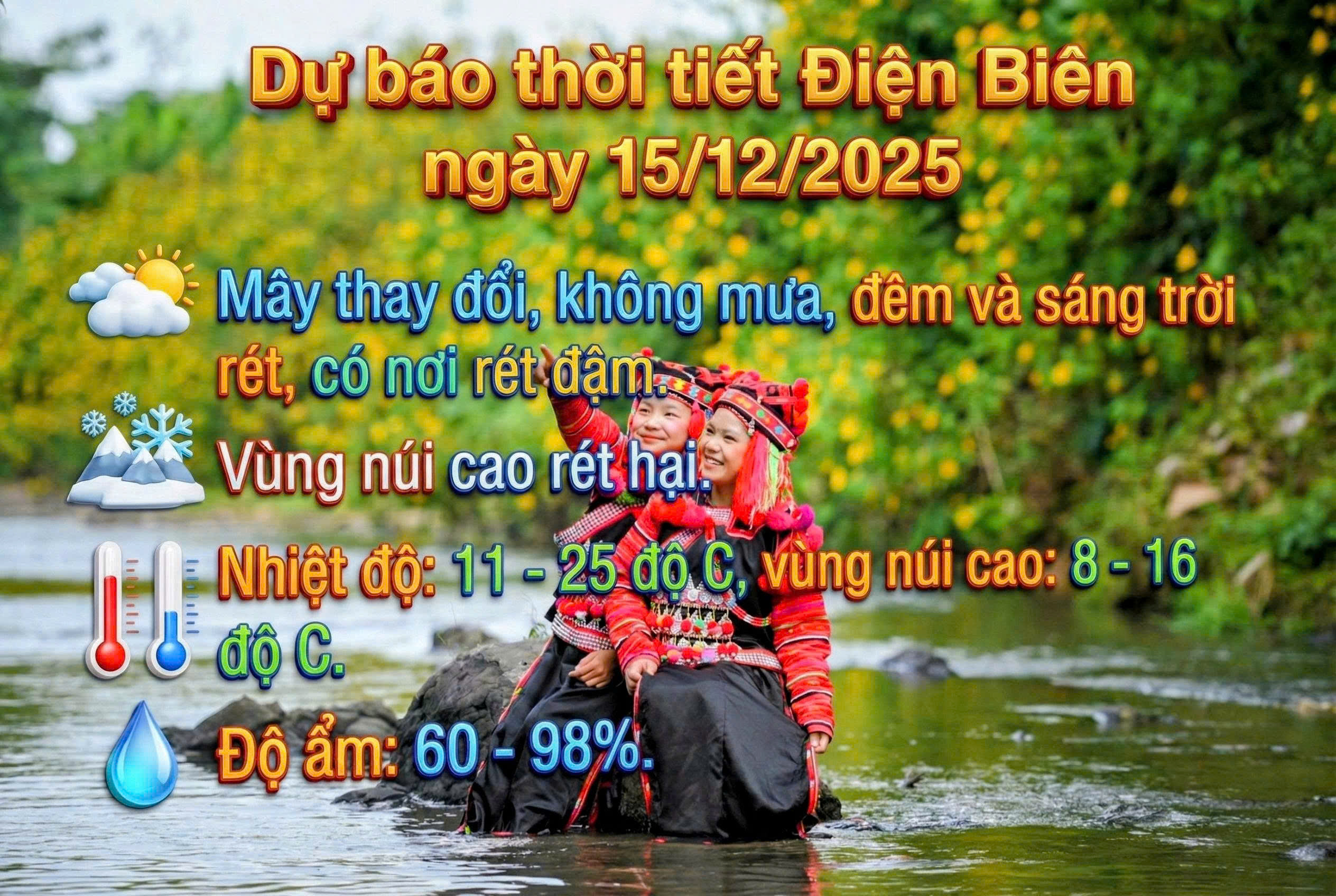 Bản tin Dự b&aacute;o thời tiết ng&agrave;y 15/12/2025