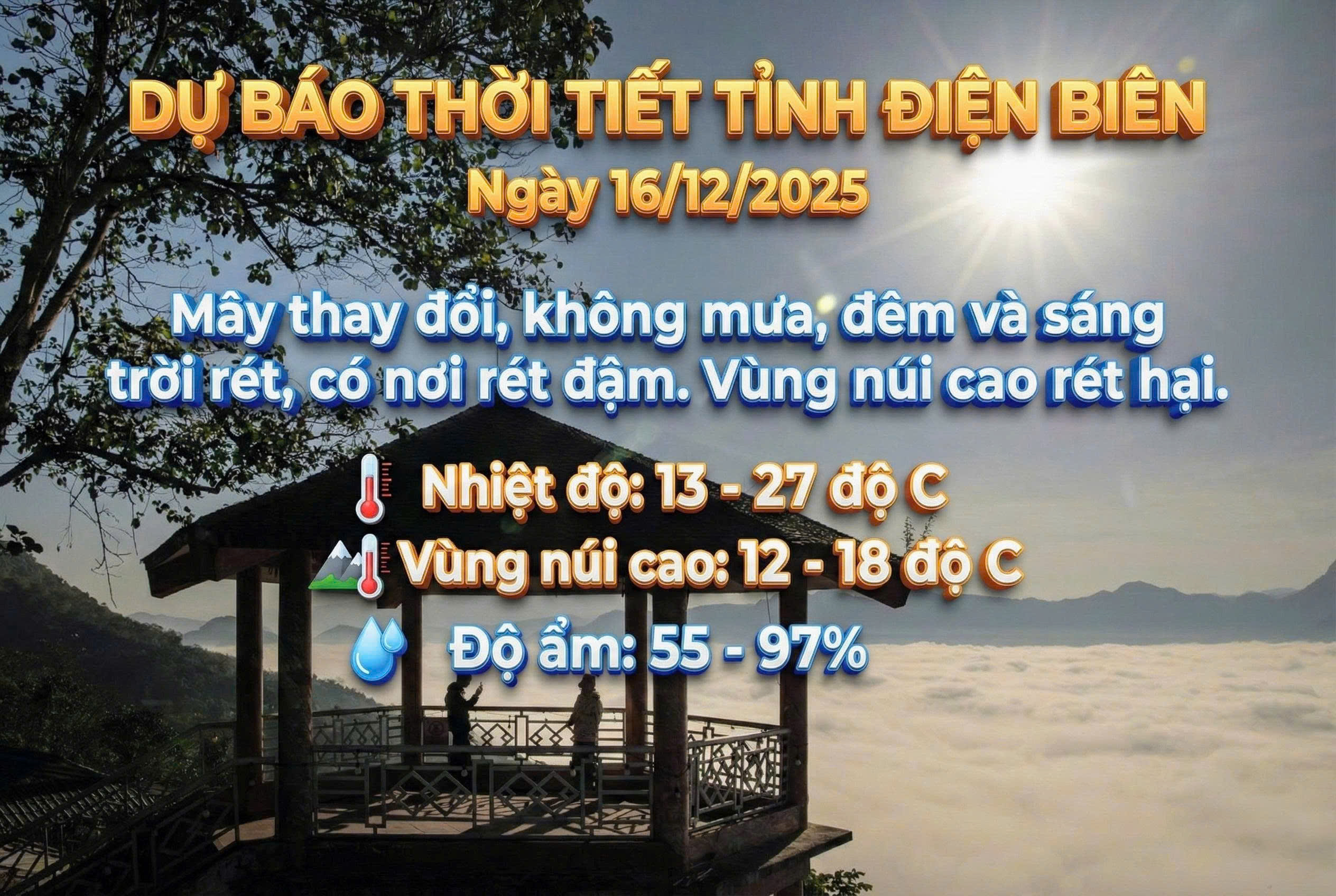 Bản tin Dự b&aacute;o thời tiết ng&agrave;y 16/12/2025