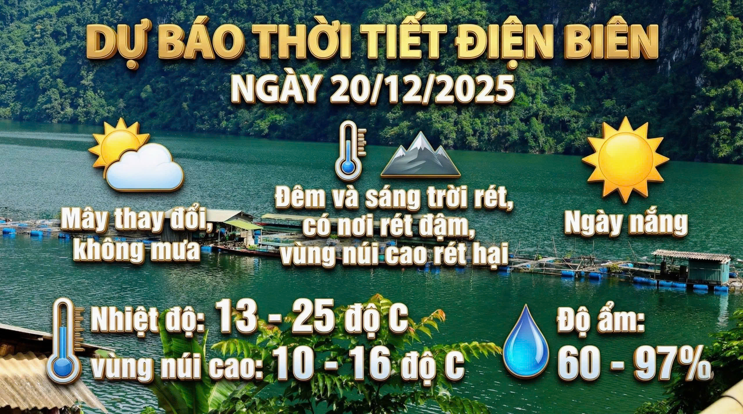 Bản tin Dự b&aacute;o thời tiết ng&agrave;y 20/12/2025
