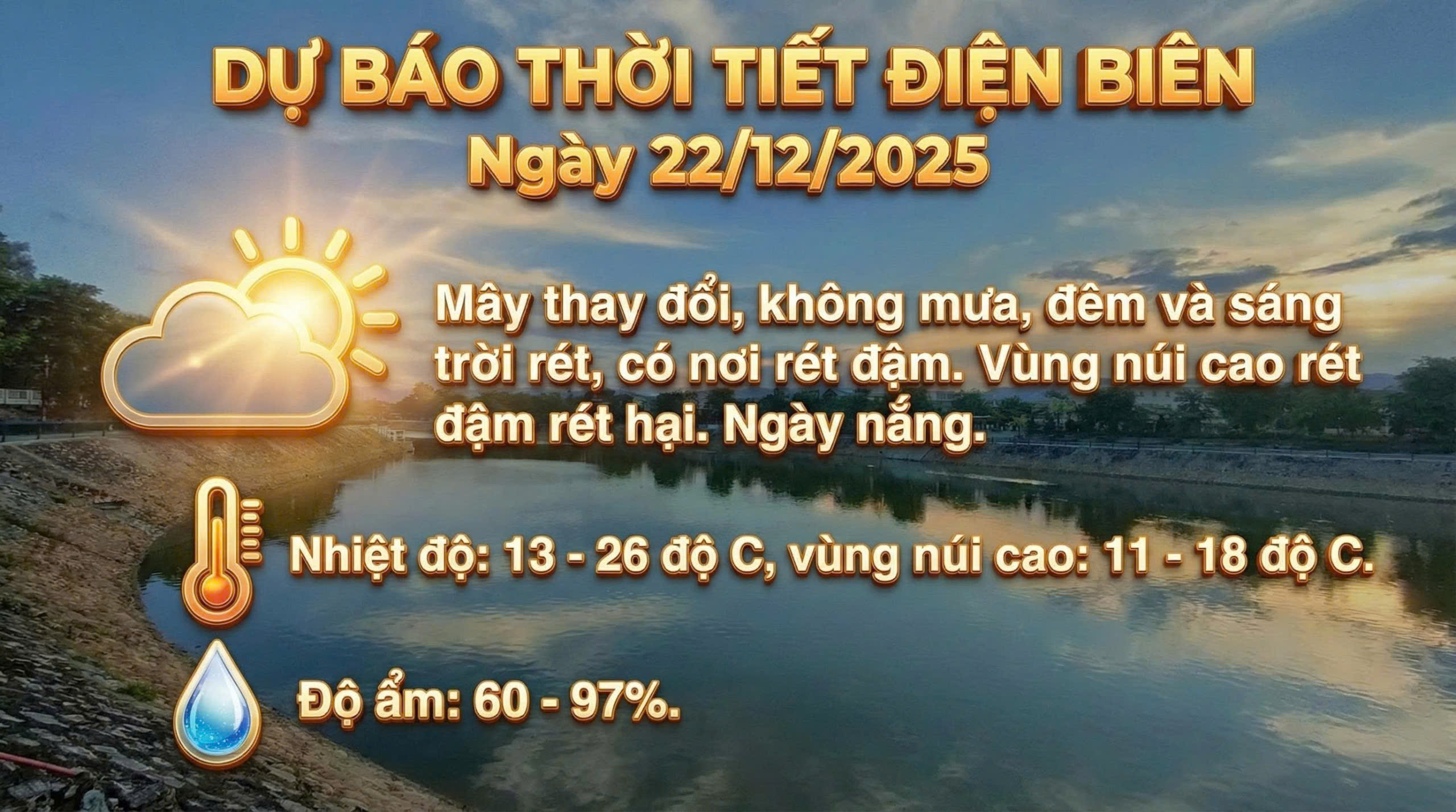 Bản tin Dự b&aacute;o thời tiết ng&agrave;y 22/12/2025