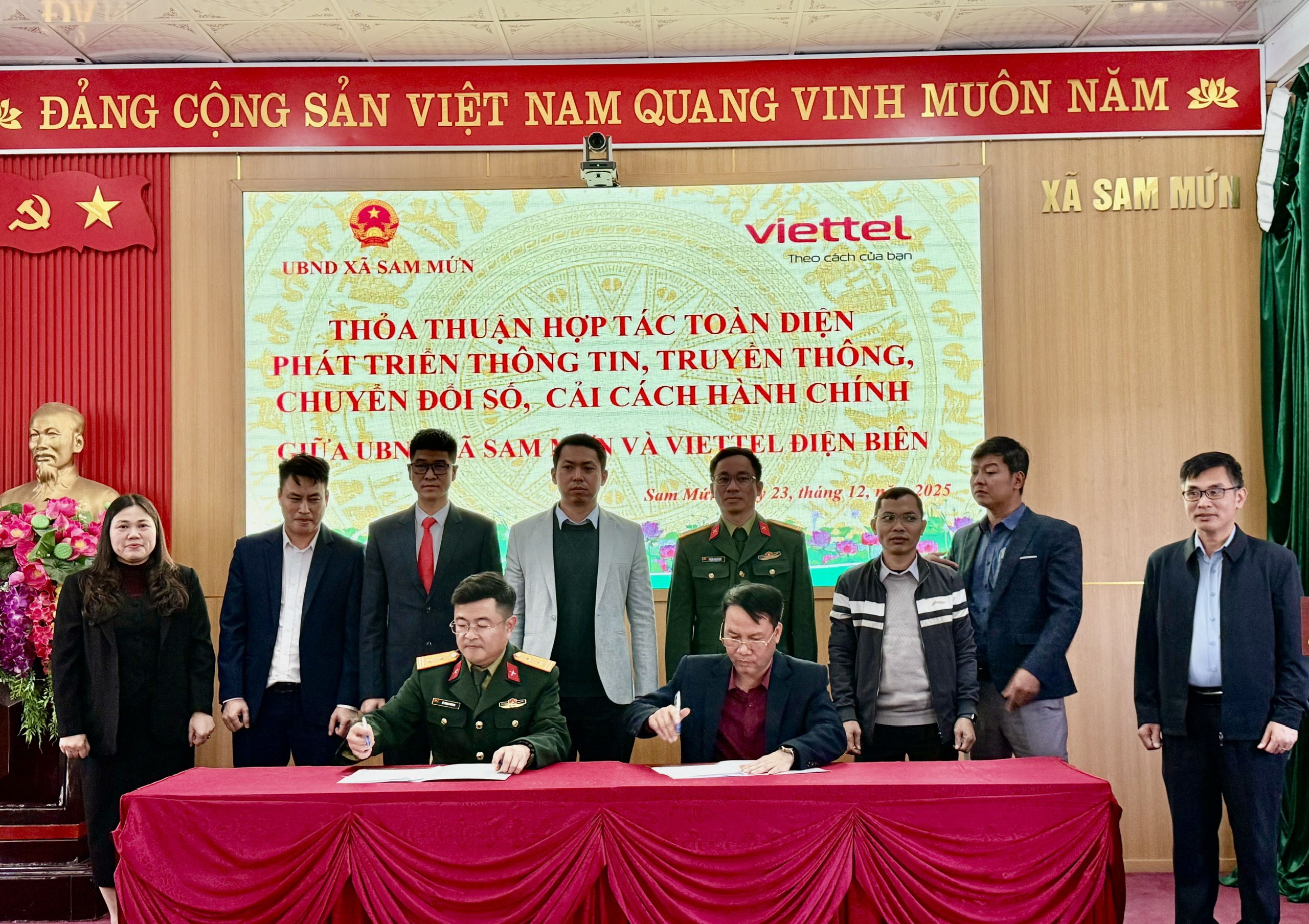 X&atilde; Sam Mứn k&yacute; kết hợp t&aacute;c to&agrave;n diện với Viettel Điện Bi&ecirc;n